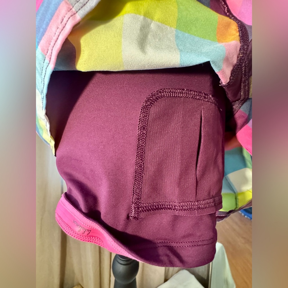 lululemon athletica Multicolor Plaid Athletic Skort with Plum Waistband - Picture 9 of 11
